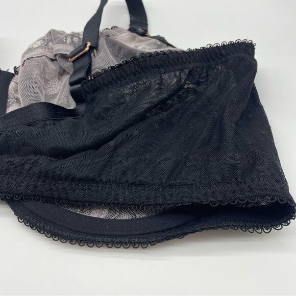 Smart & Sexy Unlined Sheer Black Lace Bra - Picture 7 of 10